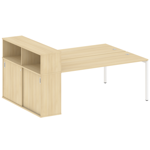 Бенч-система с шкафом-купе на П-обр. м/к Metal System Quattro 40БП.РС-СШК-2.5 фото 10