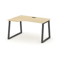 Style Project Стол рабочий эргоном. SN-6T1.SPA-001(L) Акация Лорка/Металл Антрацит/Заглушка Пластик