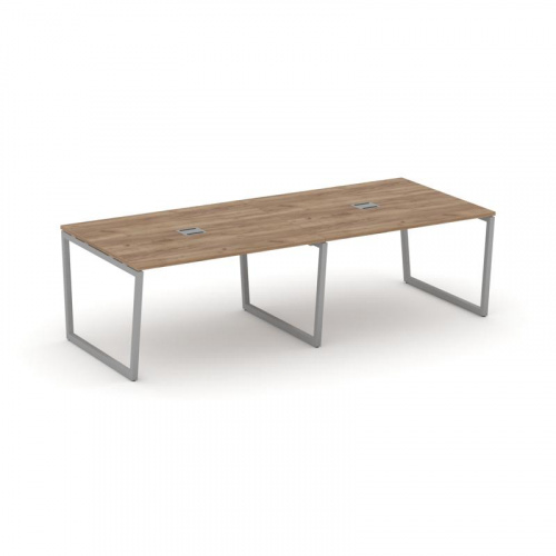 Style Project Стол переговорный SN-4T2.SPRG-043 Акация Лорка/Металл Антрацит/Заглушка Металл Антраци фото 9