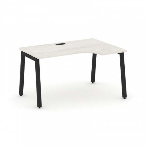 Style Project Стол рабочий эргоном. SN-5A.SPA-021(R) Тиквуд Светлый/Металл Антрацит 1380*800/980*750 фото 8