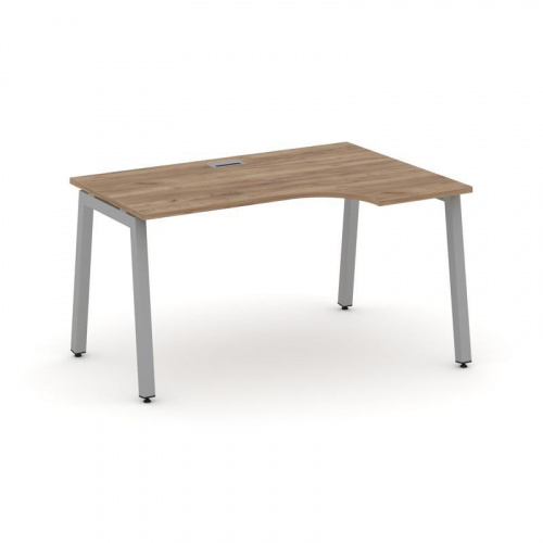 Style Project Стол рабочий эргоном. SN-5A.SPA-021(R) Тиквуд Светлый/Металл Антрацит 1380*800/980*750 фото 4