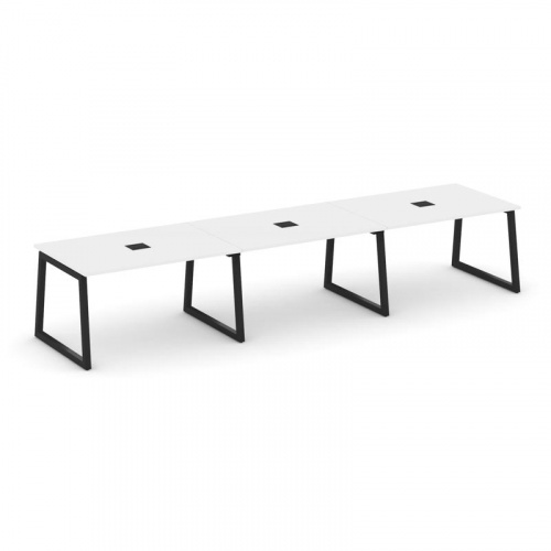 Style Project Стол переговорный SN-5T1.SPRG-024 Акация Лорка/Металл Антрацит/Заглушка Металл Антраци фото 6