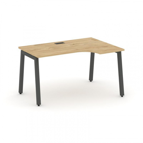 Style Project Стол рабочий эргоном. SN-5A.SPA-021(R) Тиквуд Светлый/Металл Антрацит 1380*800/980*750 фото 28