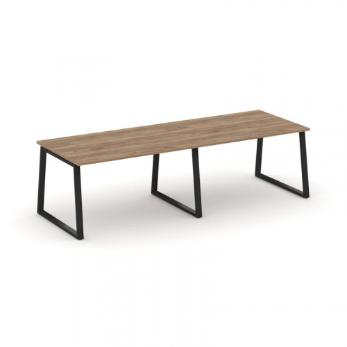 Style Project Стол переговорный SN-6T1.SPRG-012.3 Акация Лорка/Металл Антрацит 2360*980*750 фото 9