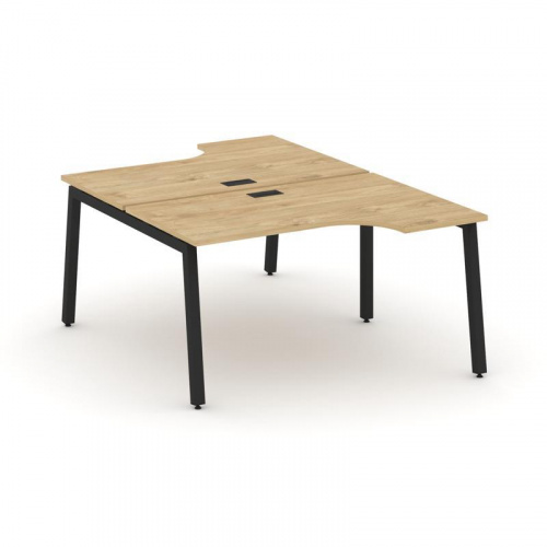 Style Project Рабочая станция эргоном. SN-5A.DRPA-012 Дуб Наварра/Металл Антрацит 1580*1432/1992*750