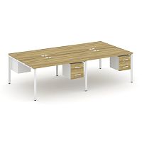 Бенч-система на 4 места с подвесными тумбами Concept CN.DRS-135