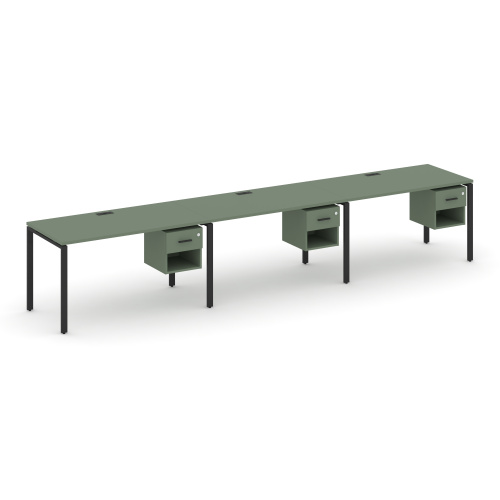 Бенч-система на 3 места с подвесными тумбами Concept CN.ORS-137