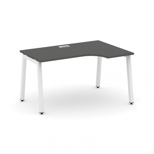 Style Project Стол рабочий эргоном. SN-5A.SPA-021(R) Тиквуд Светлый/Металл Антрацит 1380*800/980*750 фото 16