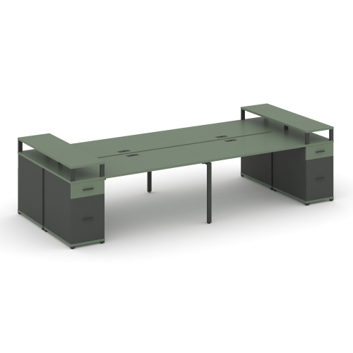 Бенч-система на 4 места с 2 опорными тумбами Concept CN.DRS-445 фото 2