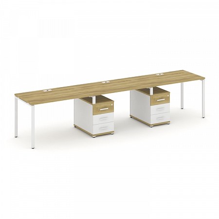 Бенч-система на 3 места с 2 опорными тумбами Concept CN.ORS-334