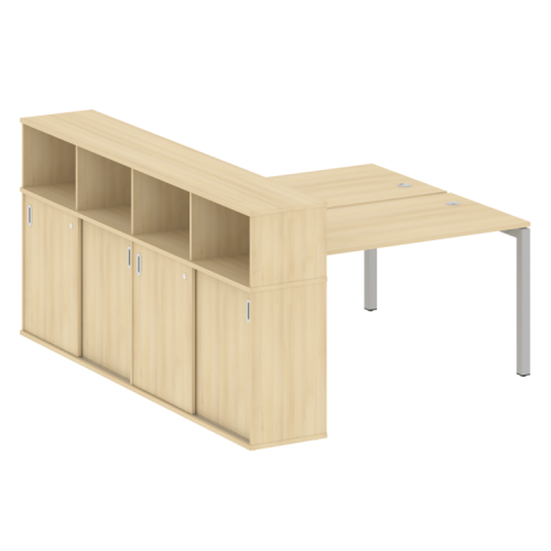 Бенч-система с шкафом-купе на П-обр. м/к Metal System Quattro 50БП.РС-СШК-4.3 фото 12