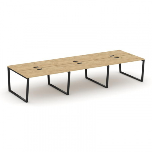 Style Project Рабочая станция 2-х сторон. SN-6T2.DRS-061 Акация Лорка/Металл Антрацит/Заглушка Пласт