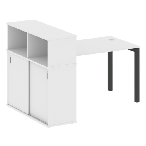 Стол офисный с шкафом-купе на П-обр. м/к Metal System Quattro 50БП.РС-СШК-3.2 фото 15